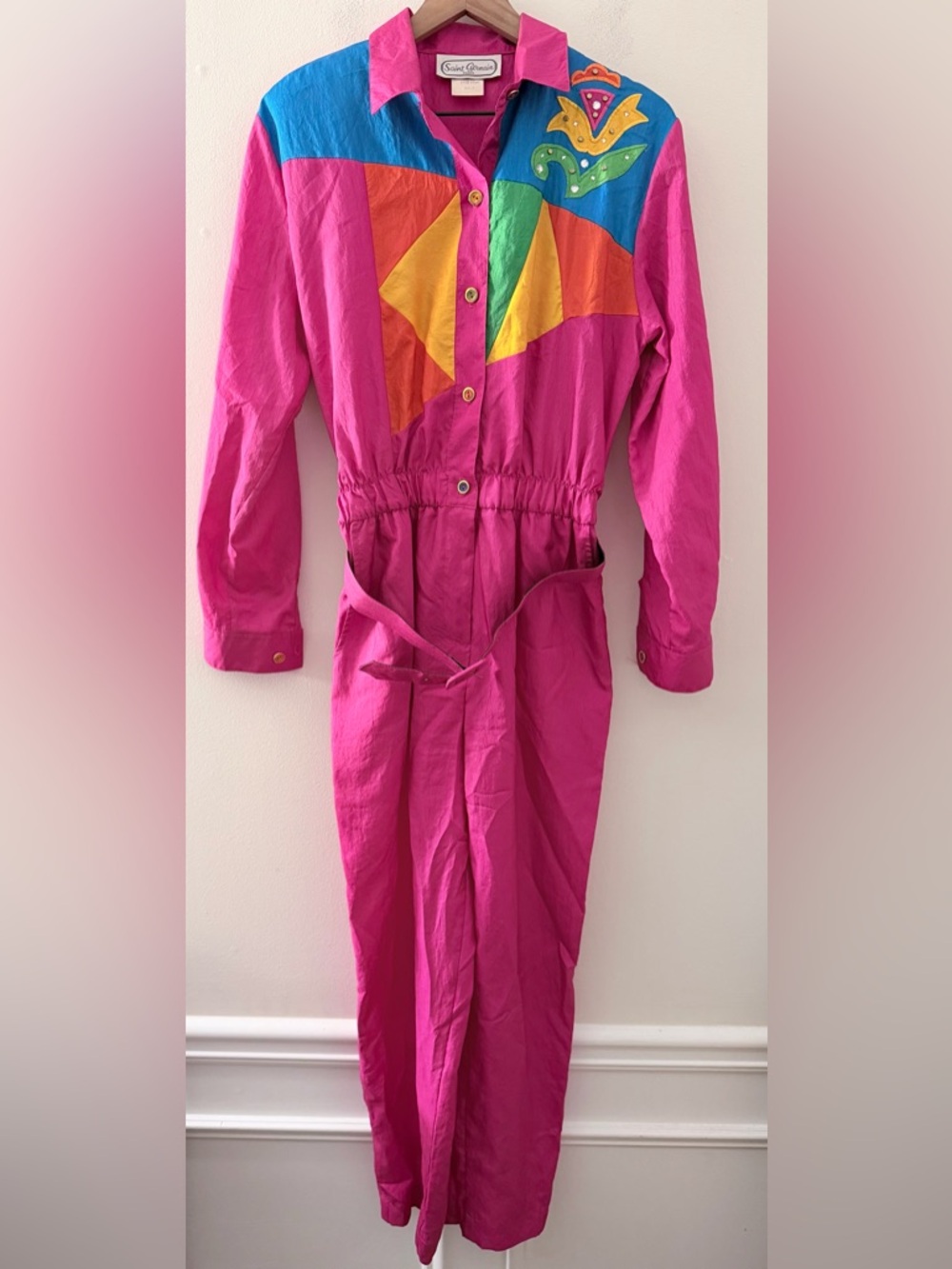 Saint Germain Paris Vintage 80s Jumpsuit multicolor retro sporty 10